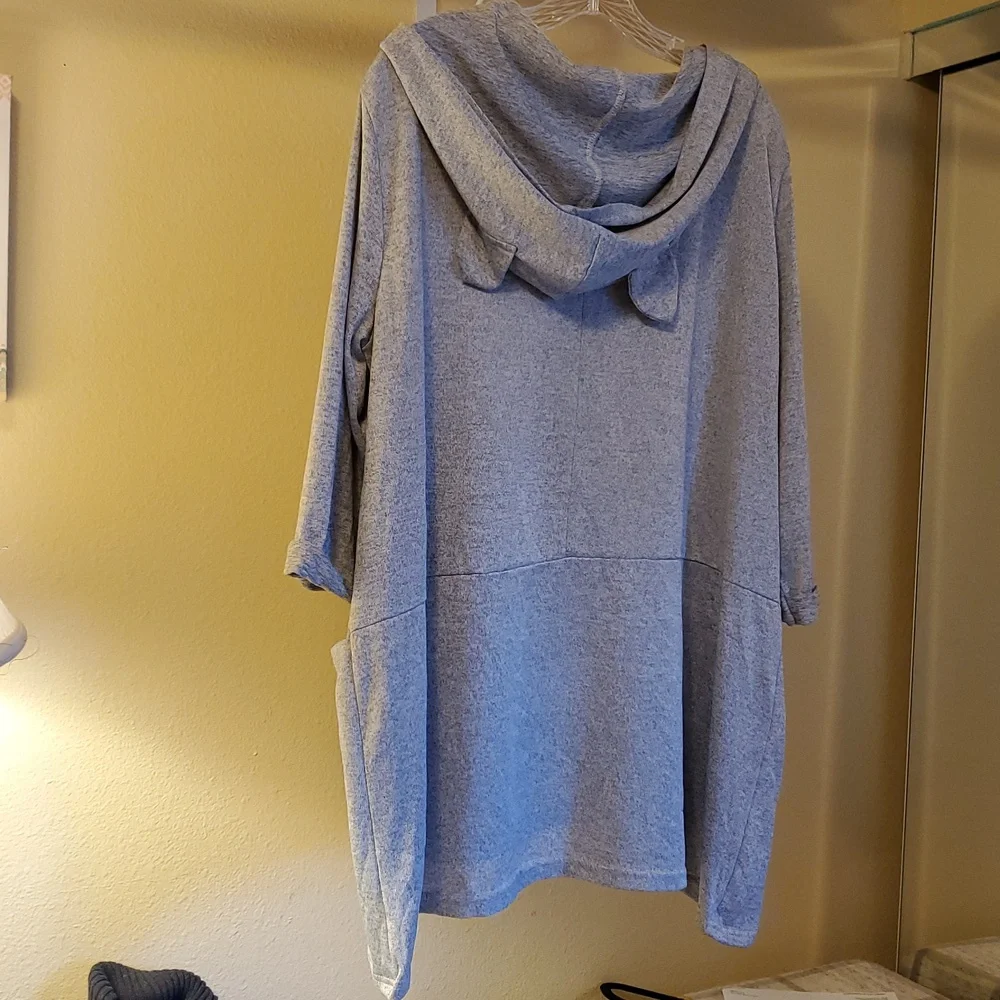 Gray Cat Graphic T-Shirt Sz 2X
